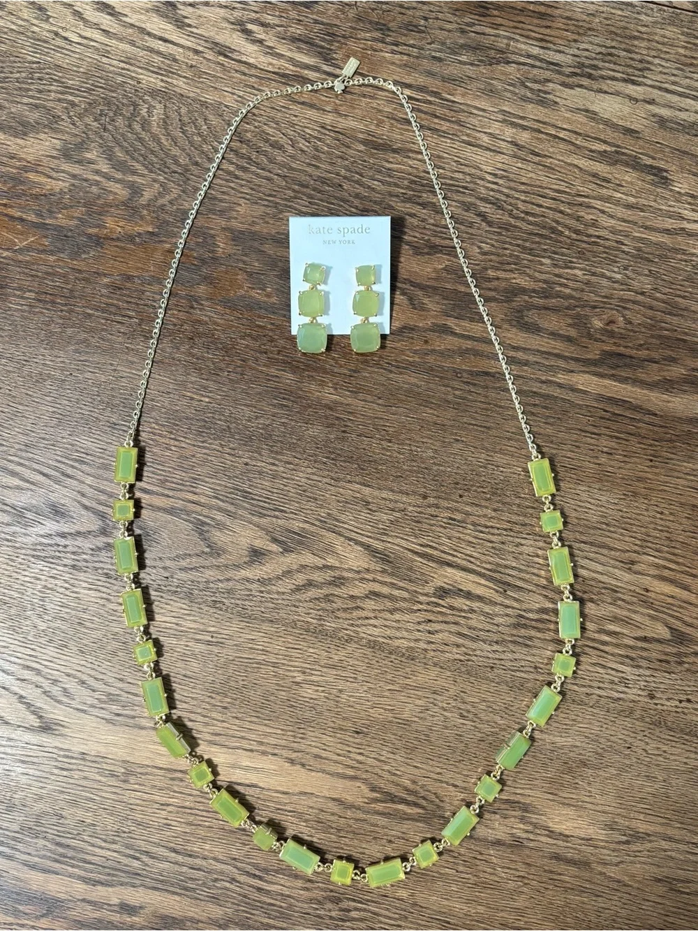 Kate Spade | Green Triple Tier Drop Earrings